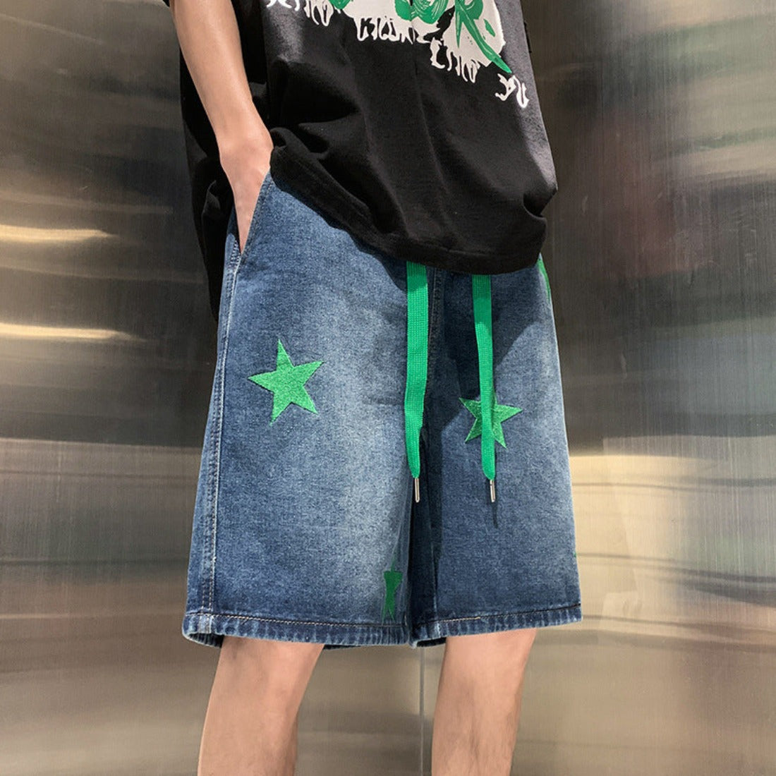 Shorts Green Star