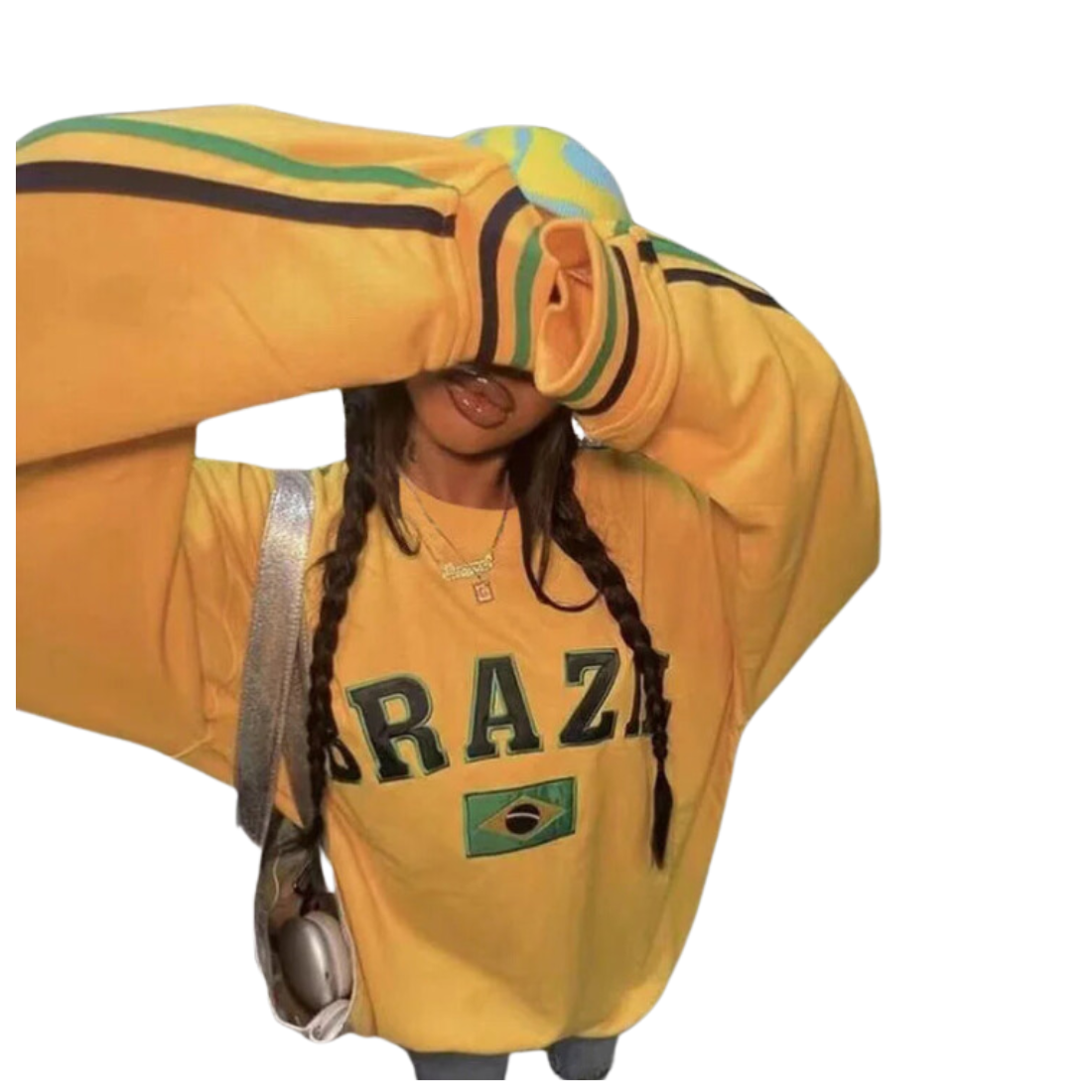 Y2k Brazil Flag Hoodie