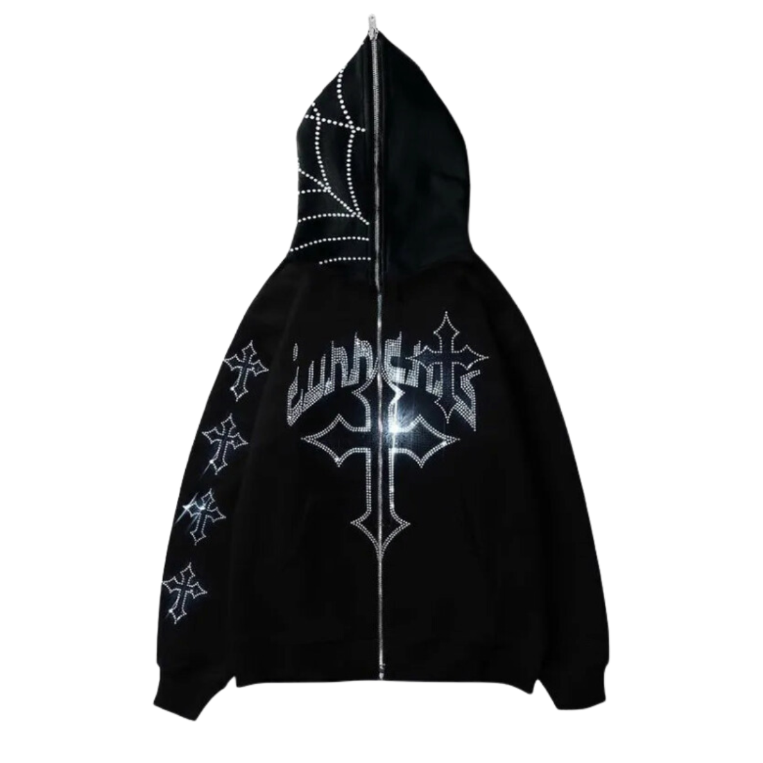 Y2K Rhinestones Gothic Hoodie