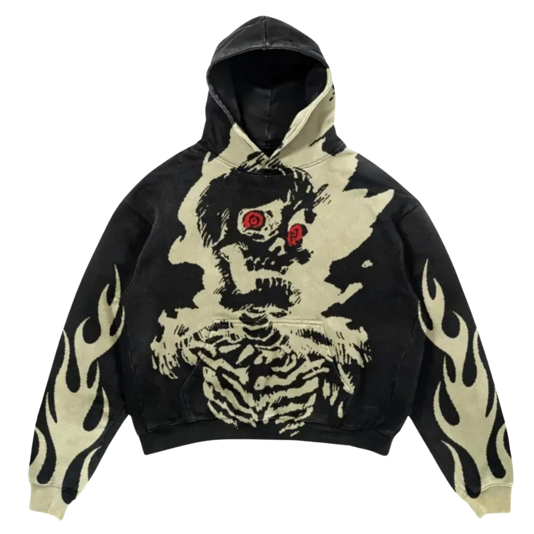 Anime Skull Graphic Hoodie